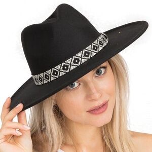 Fedora Panama Wool Belt Classic Hat